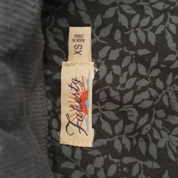 Faherty Corduroy Button Up Long Sleeve Blue Mini Dress Women's Size XS - Picture 10 of 13